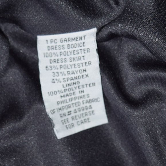 ECU R & M Richards Black & White Dress Ruffle Front - Picture 6 of 7